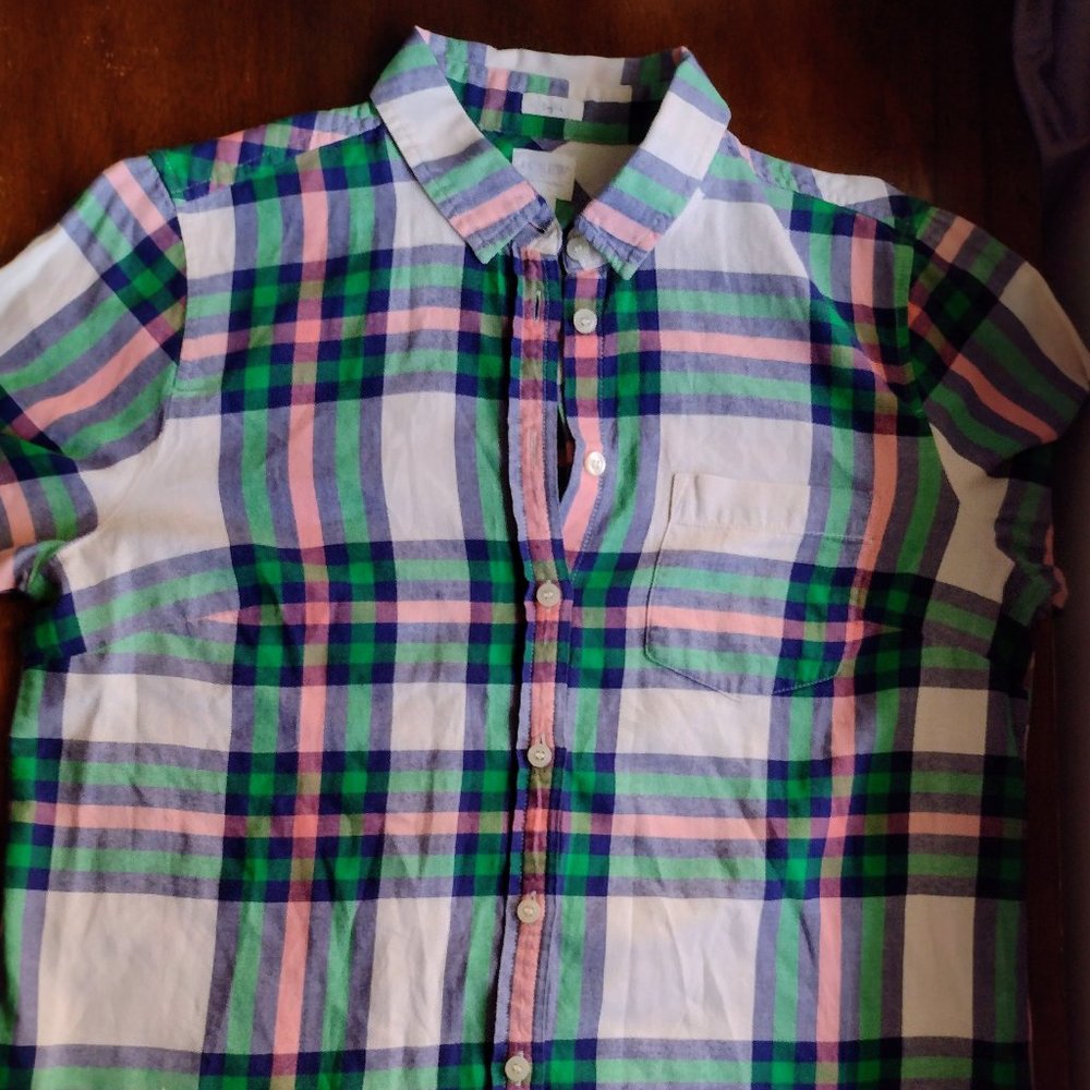 JCrew plaid shirt Boy Fit size Medium
